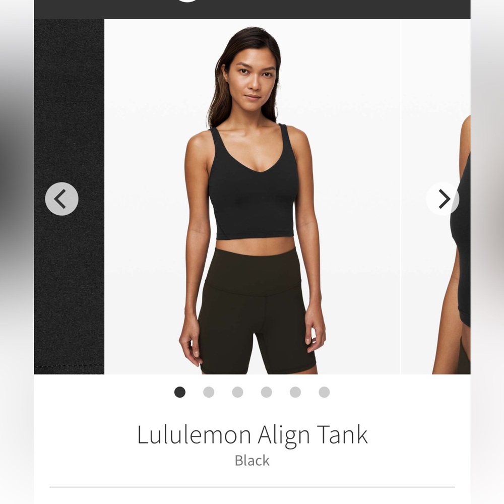 Lululemon size 4 black Align tank